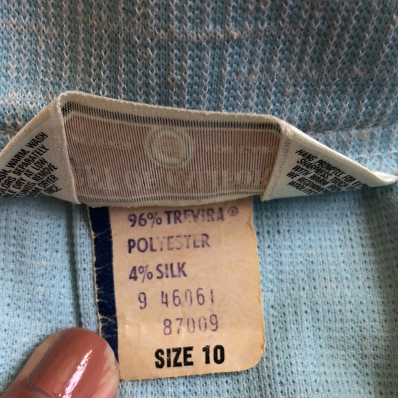 Vintage Sky Blue Slit Skirt - Picture 6 of 6